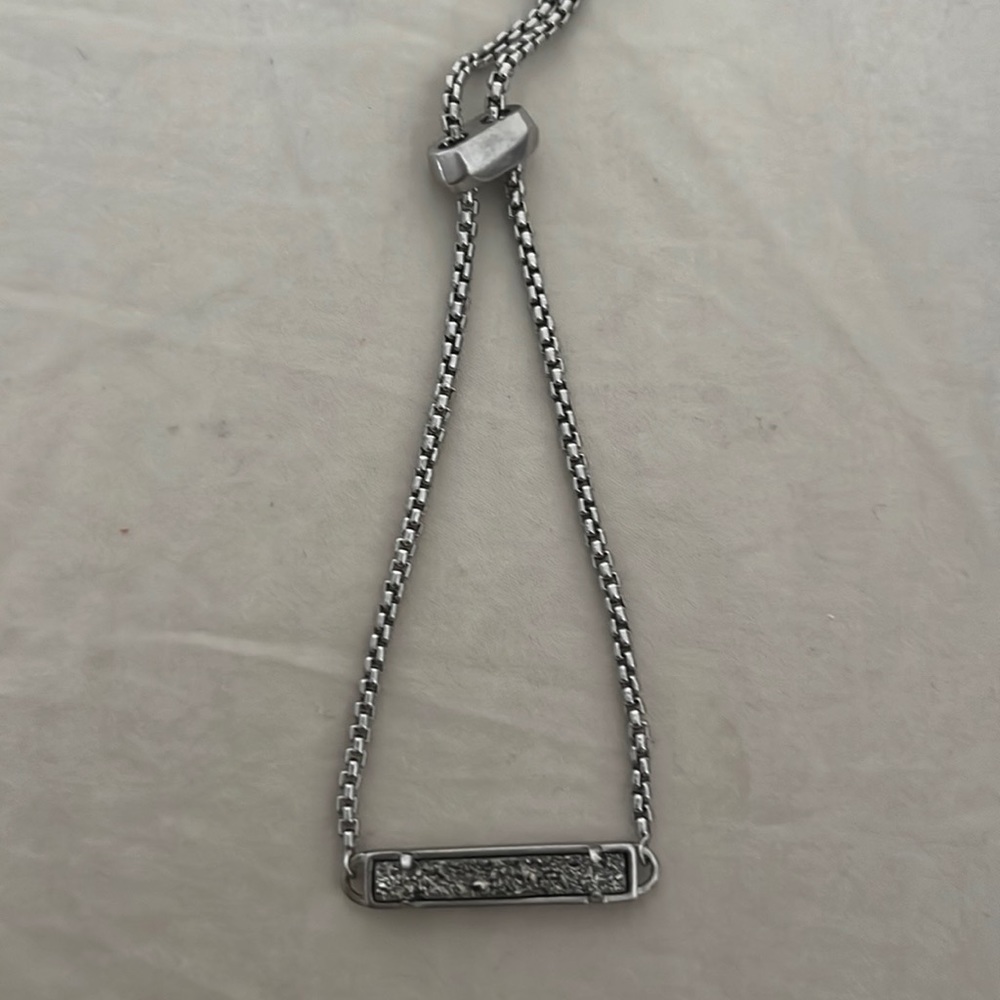 Silver drusy bracelet